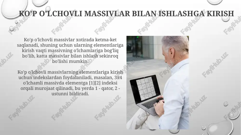 ko'p o'lchovli massivlar bilan ishlash - Page 3