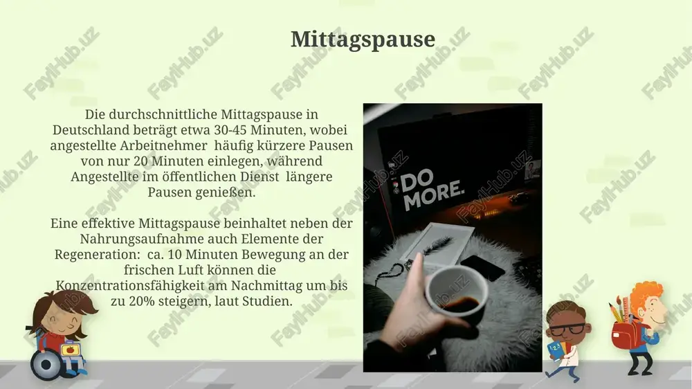 folgenden 8 stunden signifikant verbessern können. nachmittagsaktivitäten ich plane in der regel 30 minuten für einen spaziergang im freien ein, um den kopf freizubekommen und die körperliche aktivität zu steigern, bevor ich mich den abendaktivitäten widme. nach dem mittagessen investiere ich durchschnittlich 45 minuten in das lesen von fachliteratur, um mein wissen in meinem jeweiligen arbeitsbereich auf dem neuesten stand zu halten. reflexion des tages ich dokumentiere in meinem journal die erkenntnisse aus der reflexion, quantifiziere meine produktivität mit circa 5 konkreten beispielen und plane 2-3 prioritäten für den folgetag. meine tägliche reflexion umfasst ca. 15 minuten und beinhaltet die bewertung von 3-5 schlüsselereignissen des tages anhand einer 1-5 skala (1 = sehr negativ, 5 = sehr positiv). abendessen der konsum von fertiggerichten zum abendessen nimmt zu, ca. 25% der deutschen essen mindestens einmal pro woche ein vorgefertigtes abendessen, trotz des trends zu bewusster ernährung. abendessen findet in deutschland statistisch …
