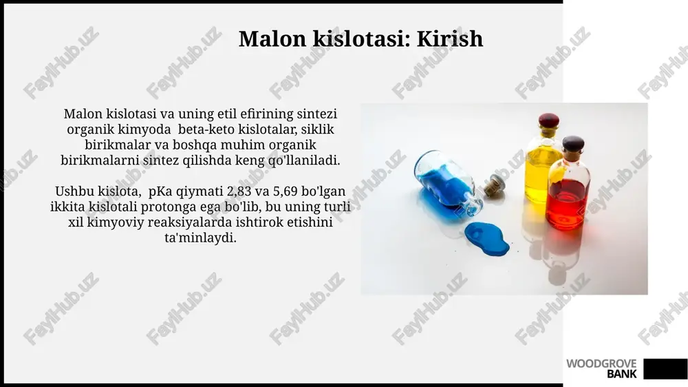 malon kislotasi va uning etil efiri asosidagi sintezlar - Page 3