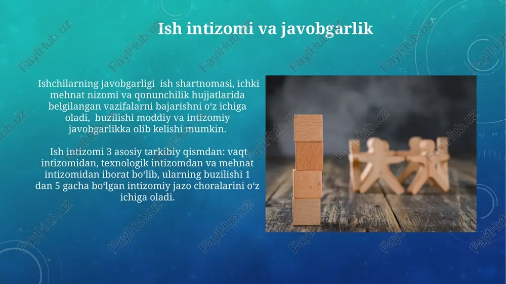adi va ularning asosiy vazifasi mehnat munosabatlarini tartibga soluvchi ichki hujjatlarni ishlab chiqish va amalga oshirishdan iborat. mehnat nizolarini hal qilish mexanizmlari mehnat kodeksining 225-moddasiga asosan, mehnat nizolari bo'yicha sud qarorlarini bajarilishi uchun ijro etuvchi organlar tomonidan 10 kun ichida majburiy ijro choralari ko'riladi. agar muzokaralar samara bermasa, mehnat nizolari komissiyasi yoki sud orqali, ish beruvchining huquqbuzarlik darajasiga qarab, 30 kungacha muddatda hal qilinishi mumkin. tarixiy kontekst va mehnat munosabatlarining evolyutsiyasi 18-asr sanoat inqilobi davrida, manufaktura ishlab chiqarishining rivojlanishi bilan, kapitalistlar va ishchilar o'rtasidagi munosabatlar keskinlashdi, bu esa mehnat harakatlarining paydo bo'lishiga sabab bo'ldi. qadimgi misrda, taxminan 3000 yil avval, mehnat munosabatlari ierarxik tuzum asosida qurilgan bo'lib, qullar va ozod ishchilar o'rtasida aniq farqlar mavjud edi. xalqaro mehnat standartlari va ularning ta'siri mehnat standartlariga rioya etilmasligi kompaniyalar uchun moliyaviy jarimalar, xalqaro bozorlardagi nufuz yo'qotishlari va 40% gacha eksport imkoniyatlarining pasayishiga olib kelishi mumkin. ilo konventsiyalari va tavsiyalari milliy qonunchilikka integratsiyalanishi …