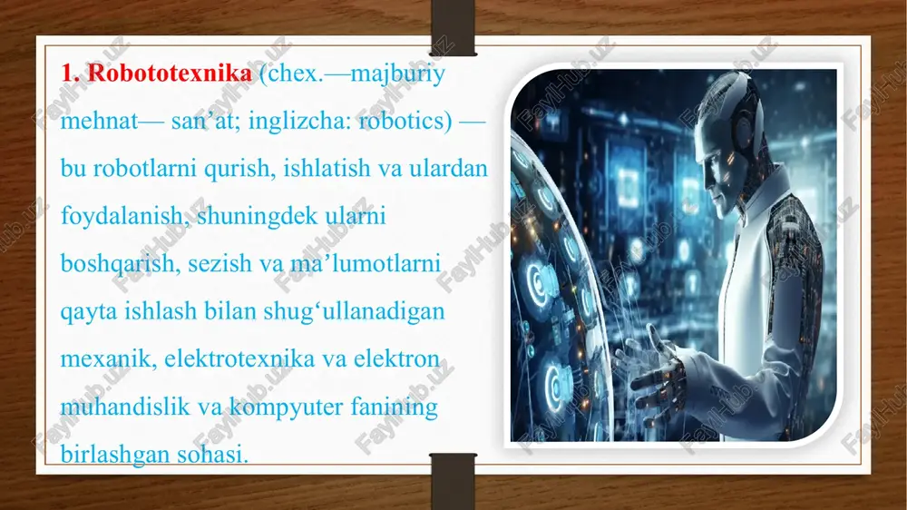 ildan so‘ng, robotlar ishning katta qismini bajara boshlagach, jarayon shu qadar kuchayib ketadiki, yakunda u bizni xavotirga sola boshlaydi. bu borada ilon maskning fikriga qo‘shilaman. ammo nega bu savol boshqalarni tashvishlantirmayotganiga hech tushunolmayman», – deydi u. o‘zbekiston respublikasi prezidentining 17.02.2021 yildagi «sun’iy intellekt texnologiyalarini jadal joriy etish uchun shart-sharoitlar yaratish chora-tadbirlari to‘g‘risida»gi 4996-qarorida ham «raqamli o‘zbekiston-2030» strategiyasiga muvofiq hamda sun’iy intellekt texnologiyalarini jadal joriy etish va ularni mamlakatimizda keng qo‘llash, raqamli ma’lumotlardan foydalanish imkoniyatini va ularning yuqori sifatini ta’minlash, ushbu sohada malakali kadrlar tayyorlash uchun qulay shart-sharoitlar yaratish belgilangan. xullas, sun’iy tafakkurning hayotimizdagi o‘rni kundan-kunga chuqurlashib bormoqda. ular insoniyatning yutug‘imi yoki mag‘lubiyati, degan savol ustidagi bahslar hali uzoq davom etadi. eng muhimi, o‘z kasbining ustalari doim talabgir bo‘lib qolaveradi. zero, har qanday yuksak texnologiya inson zakosi mahsulidir. shunday ekan, inson doim o‘z muammolariga yechim topa oladi! 3.shubhasiz, hamma ham robotlashtirilgan avtomatlashtirishning afzalliklariga ishonch hosil qilmaydi va o'zgarishlar joriy ishlab chiqarish …
