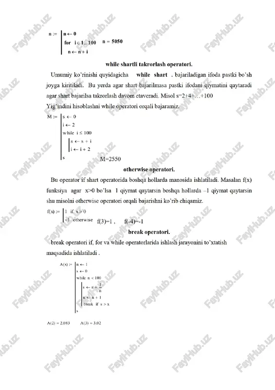 mathcad dasturlash elementlari - Page 3
