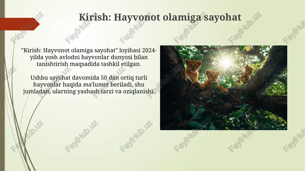 kirish: hayvonot olamiga sayohat - Page 3