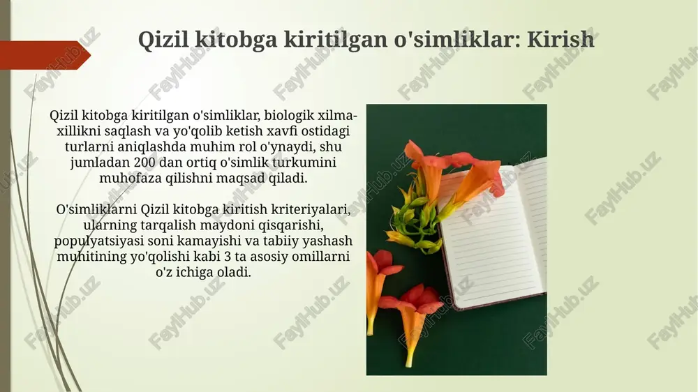 qizil kitobga kiritilgan o'simliklar - Page 3