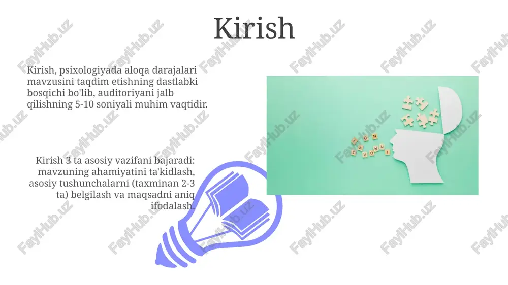 rasmiy kommunikatsiyada xabarlar odatda yozma shaklda bo'ladi, hisobotlar, 3 ta siyosat bo'yicha qo'llanmalar yoki 10 dan ortiq xodimga taqdimotlar kabi hujjatlar orqali yetkaziladi. norasmiy kommunikatsiya norasmiy kommunikatsiya, 'uzumzor' deb ham ataladi, tashkilot ichida rasmiy aloqa kanallaridan tashqari spontan ravishda paydo bo'ladi va tez tarqaladigan mish-mishlarni o'z ichiga oladi. norasmiy kommunikatsiya 70% dan ortiq xabarlarni yetkazishi mumkin, bu esa rahbarlarga xodimlarning fikri, kayfiyati va tashvishlari haqida qimmatli ma'lumot beradi. ongli kommunikatsiya 01 02 og'zaki kommunikatsiya 7 foiz so'zlar, 38 foiz ovoz ohangi va 55 foiz tana tilidan iborat bo'lib, bu albert mehrabianning 7-38-55 qoidasi bilan izohlanadi. sales 1st qtr 2nd qtr 100 0 sales 1st qtr 2nd qtr 100 0 ongsiz kommunikatsiya ongsiz kommunikatsiya 70-93% noverbal signal orqali amalga oshadi, bu imo-ishoralar, tana tili va yuz ifodalarini o'z ichiga oladi. freyd nazariyasiga ko'ra, ong osti kommunikatsiya slipslar (og'zaki xatolar) va tushlar orqali yuzaga chiqadi, bu erda ramzlar muhim rol o'ynaydi. samarali …