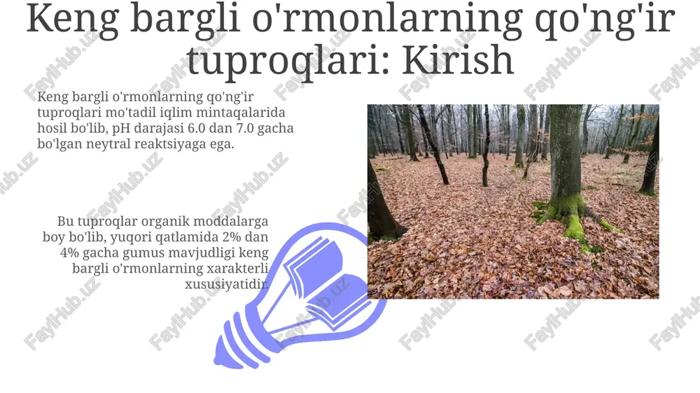 keng bargli oʻrmonlarning qoʻngʻir tusli tuproqlari - Page 3