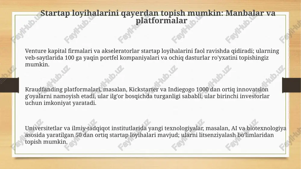 start up loyihalarini qanday topish mumkin? - Page 3