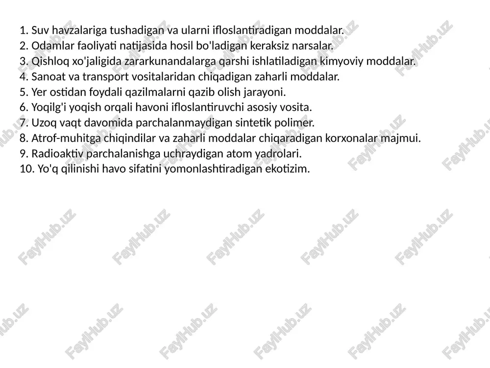 atrof muhitni ifloslantiruvchi asosiy omillar - Page 3