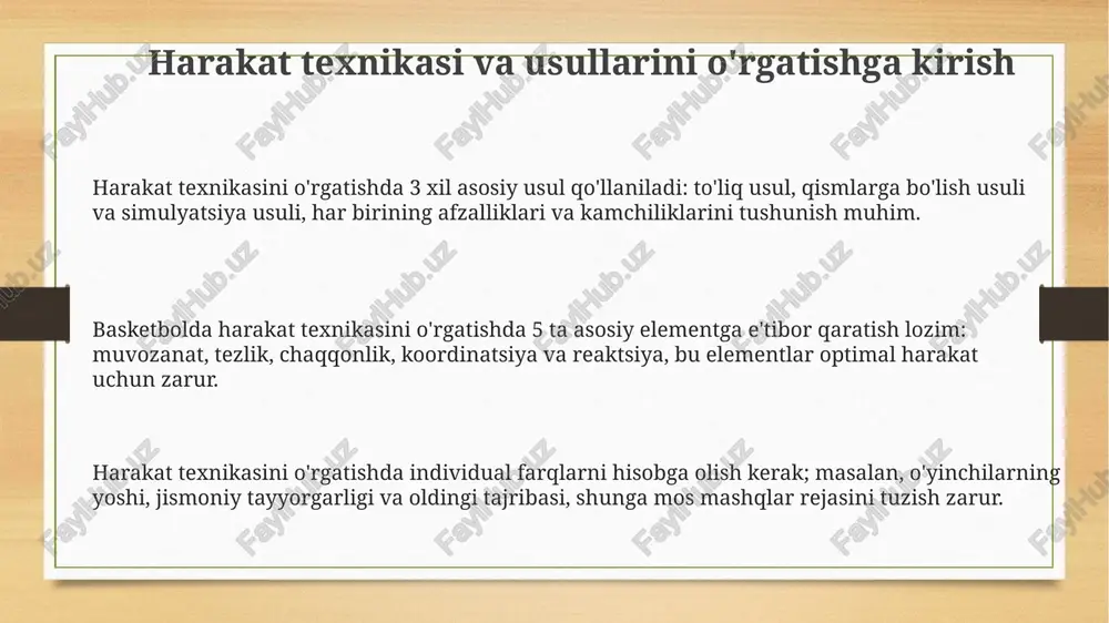 lishi kerak, 70% tuzatishga urg'u bering. xulosa va kelgusidagi qadamlar mashg'ulotlar samaradorligini 85% gacha oshirish uchun 3 xil texnikani takomillashtirish va o'yin uslublarini tahlil qilish muhim. kelajakda 5-bosqichli rivojlanish dasturini joriy etish orqali har bir o'yinchi uchun individual mashg'ulot rejalari yaratiladi. 2024 yilgi mavsumda hujum va mudofaa taktikalarini 7 ta yangi strategiya bilan boyitish orqali natijalarni yaxshilash rejalashtirilgan. e'tiboringiz uchun rahmat image7.png image3.png image4.png
