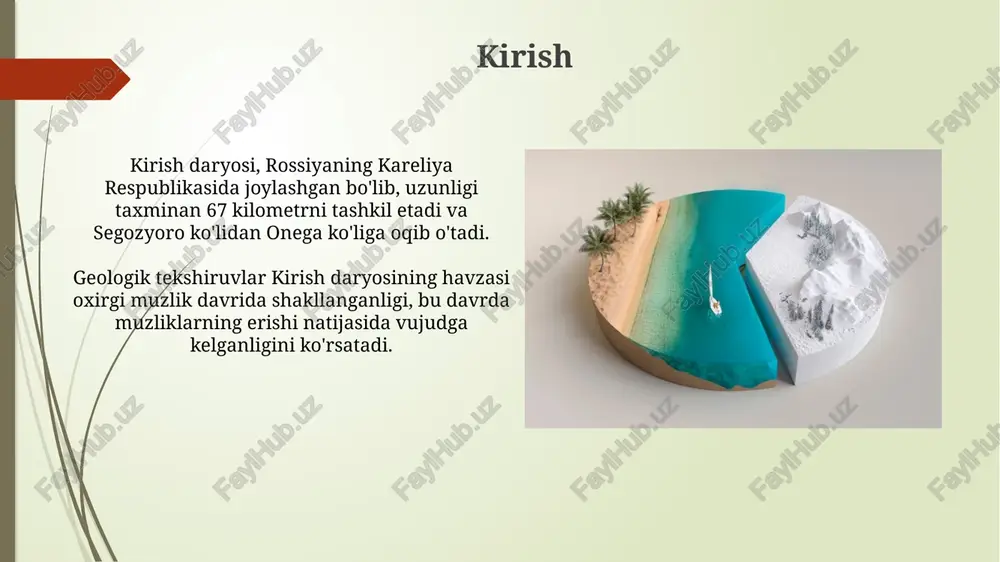 tirib, daryo havzalarining suv balansi va oqim hajmini 10 yillik davr ichida aniqlashga imkon beradi. xronologik aniqlash usullari radiouglerodli dating usuli, c-14 izotopining parchalanish tezligini o'lchab, 50,000 yilgacha bo'lgan organik materiallarning yoshini aniqlashga imkon beradi. dendroxronologiya daraxt halqalarini tahlil qilib, ularning naqshlarini solishtirish orqali daraxtlarning yoshini va o'tgan iqlim sharoitlarini aniqlaydi. modellashtirish va simulyatsiya modellashtirishda 1d, 2d, yoki 3d raqamli modellar qo'llaniladi, gidrodinamik jarayonlarni simulyatsiya qilib, daryo va ko'l havzalaridagi suv oqimini tahlil qilish imkonini beradi. simulyatsiya texnologiyalari, masalan, monte karlo usuli, daryo o'zanlarining evolyutsiyasida noaniqlikni baholashga yordam beradi, erozivlik koeffitsientini aniqlashda katta ahamiyatga ega. statistik tahlil statistik tahlil daryolar va ko'llarning kelib chiqishini o'rganishda turli omillarning (masalan, yog'ingarchilik, geologiya) ta'sirini aniqlash uchun regressiya modellari orqali miqdoriy baholash imkonini beradi. statistik tahlil geomorfometrik ma'lumotlar to'plamini (masalan, qiyalik, balandlik) o'rganishda, turli suv havzalari hududlarining shakllanishidagi 95% ishonch oralig'ini hisoblash uchun ishlatiladi. integratsiyalashgan yondashuv integratsiyalashgan yondashuvda geomorfologiya, geologiya va gidrologiya kabi fanlar …