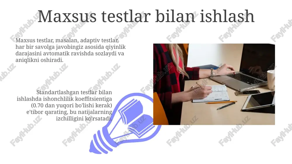 maxsus testlar bilan ishlash - Page 3