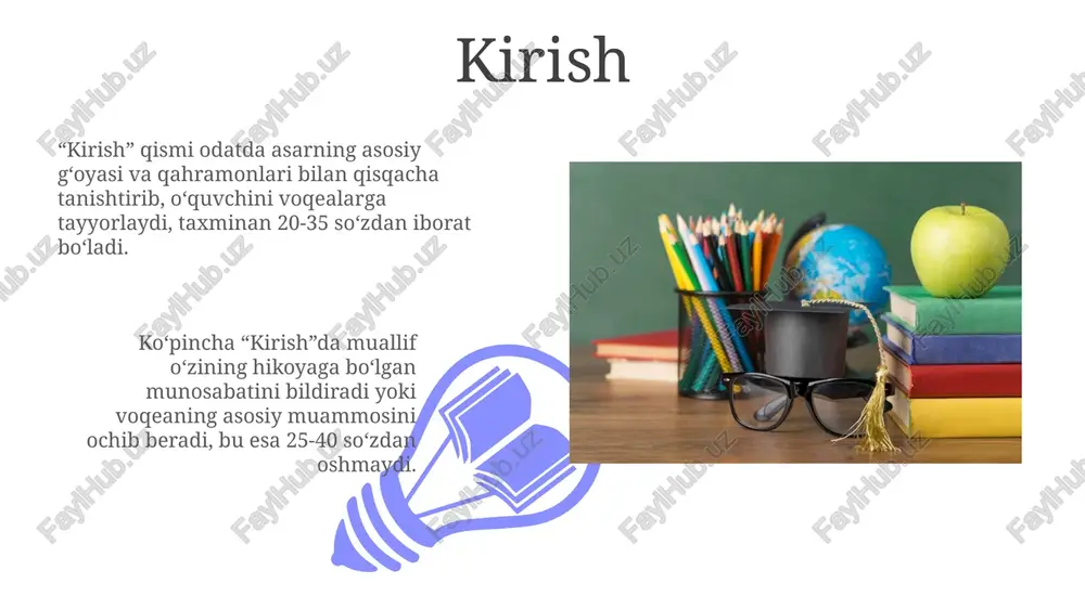 ohlantiradi. asarda ota-onalarning farzandlariga bo'lgan 2 karra mehri va ularning tarbiyasiga e'tibor berish muhimligi, 3 marta mas'uliyatni his qilish zarurligi ta'kidlangan. til va uslub xususiyatlari 01 02 gulxaniyning uslubi xalq og‘zaki ijodiga yaqin, unda ibratli maqollar va hikmatli so‘zlar ko‘p uchraydi, masalan, “tuya va bo‘taloq”da o‘gitlar 10 dan ortiq. sales 1st qtr 2nd qtr 100 0 sales 1st qtr 2nd qtr 100 0 fable janri masallar odatda hayvonlar, o'simliklar yoki jonsiz narsalar orqali insoniy xususiyatlarni aks ettirib, ibratli xulosalar bilan yakunlanadi, bu esa 1 yoki 2 ta asosiy axloqiy saboq beradi. janrning o'ziga xos xususiyati shundaki, unda qisqa va ixcham hikoya orqali jamiyatdagi ijtimoiy illatlar, insoniy zaifliklar 3 yoki 4 ta asosiy xususiyatlar orqali tanqid qilinadi. o'xshash asarlar bilan taqqoslash oʻxshash asarlarda ham hayvonlar orqali insoniy xislatlar mujassam etilgan, masalan, ezopning masallarida ham axloqiy saboqlar 2-3 ta qahramon orqali beriladi. “tuyaning bolasi”dagi kabi, boshqa masallarda ham qahramonlarning xatti-harakatlari jamiyatdagi muammolarni …