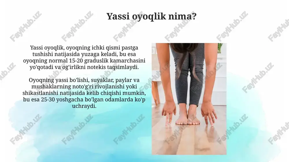 yassi oyoqlik va uning kelib chiqish sabablari - Page 3