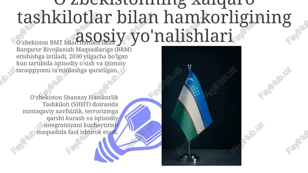 o'zbekistonning xalqaro tashkilotlar bilan hamkorligi - Page 3