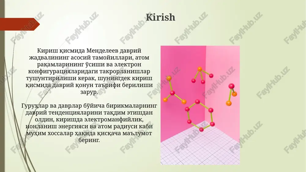 kimyoviy element birikmalarning guruh va davr bo'yicha o'zgarishi - Page 3