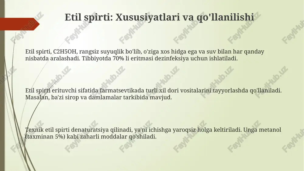 ib, tromblar hosil bo'lishi va insult xavfini 5 barobar oshirishi mumkin. alkogolizmning asoratlari: nerv tizimi zararlanishi wernicke-korsakoff sindromi tiamin (b1 vitamini) yetishmovchiligi natijasida kelib chiqadi, xotira buzilishi, chalkashlik va koʻz harakatining buzilishi bilan xarakterlanadi, 1-2% alkogoliklarda uchraydi. alkogol polinevropatiyasi periferik nervlarning shikastlanishi boʻlib, qoʻl-oyoqlarda sezuvchanlikning buzilishi, ogʻriq va harakat koordinatsiyasining yoʻqolishiga olib keladi, 50% holatlarda kuzatiladi. alkogol demensiyasi miya hujayralarining progressiv yoʻqolishi natijasida intellektual qobiliyatlarning pasayishi, xotira va kognitiv funksiyalarning buzilishi bilan namoyon bo'ladi, taxminan 10-24% hollarda rivojlanadi. alkogolizmning asoratlari: psixologik muammolar alkogolizm oqibatida depressiya, tashvish, va 25% gacha o'z joniga qasd qilish holatlari ortadi, bu esa shaxsning hissiy beqarorligiga olib keladi. surunkali alkogolizm kognitiv buzilishlarga sabab bo'ladi, xotira pasayishi va 40-60% hollarda demensiya rivojlanishi kuzatiladi. alkogolga qaramlik oilaviy munosabatlarga jiddiy ta'sir etadi, ajralishlar soni 30% gacha ortadi va bolalarda psixologik travmalar kelib chiqadi. alkogolizmni tashxislash usullari audit (alcohol use disorders identification test) - alkogolizm xavfini aniqlash uchun 10 savoldan …