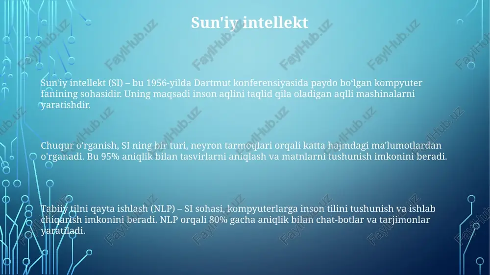gbit/s gacha bo'lgan tezliklarni ta'minlaydi, bu esa 4g lte-dan taxminan 10-100 barobar tezroqdir va yuqori aniqlikdagi videolarni yuklab olish va o'yinlar uchun juda muhim. 5g tarmog'i 1 millisekundgacha bo'lgan kechikish bilan ajralib turadi, bu real vaqt rejimida javob berishni talab qiladigan avtonom transport vositalari va masofadan boshqariladigan jarrohlik kabi ilovalarni qo'llab-quvvatlaydi. 5g texnologiyasi mmwave spektrini ishlatadi, bu 30 ghz dan 300 ghz gacha bo'lgan chastotalar oralig'ida katta miqdordagi ma'lumotlarni uzatish imkonini beradi, lekin qisqa masofalarda samaraliroqdir. raqamli platformalar platformalar tarmoq effektlariga ega, bunda har bir yangi foydalanuvchi umumiy qiymatni oshiradi. 1000 foydalanuvchili platforma 100 foydalanuvchili platformadan ko'ra foydalanuvchilar uchun qimmatroq bo'lishi mumkin. raqamli platformalar 2 tomonlama bozorlar bo'lib, ular sotuvchilar (masalan, tadbirkorlar) va xaridorlarni (iste'molchilar) bog'laydi, tranzaktsiyalar uchun infratuzilmani ta'minlaydi va narxlarni aniqlash mexanizmlarini osonlashtiradi. elektron tijorat platformalari kabi raqamli platformalar (masalan, amazon) tranzaktsiya to'lovlari, reklama va premium obuna modellarini o'z ichiga olgan turli xil monetizatsiya strategiyalarini qo'llagan holda 2023-yilga …