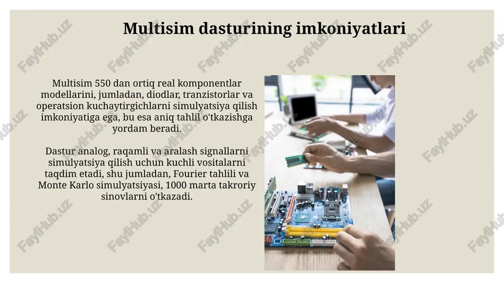 multisim dasturining imkoniyatlari - Page 3