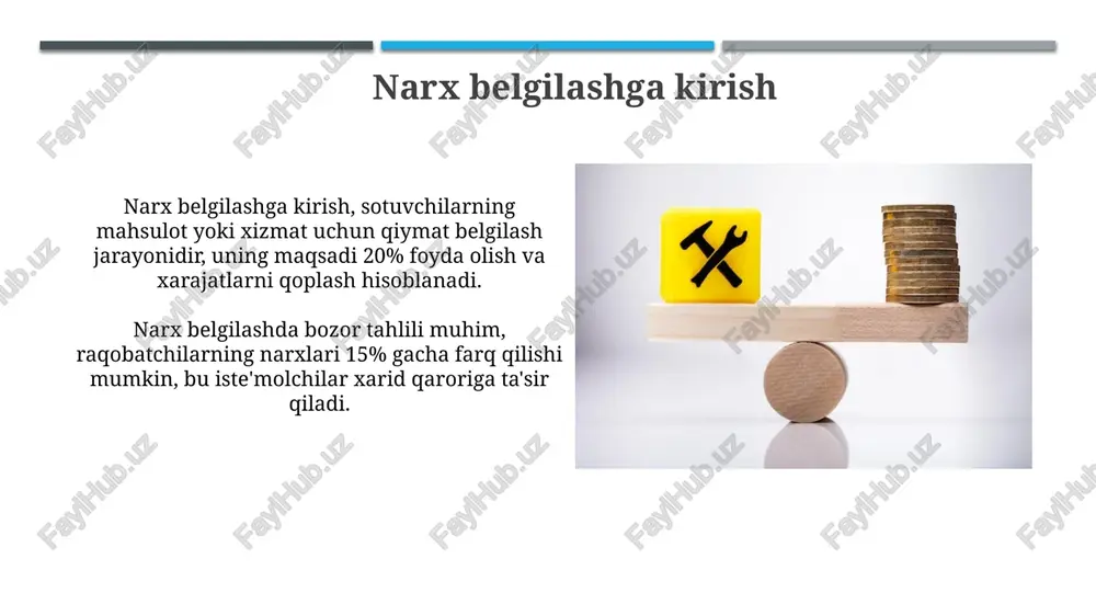 kg uchun 5000 so'mdan 2000 so'mgacha tushishi, talab va taklif o'zgarishiga moslashish jarayonini ko'rsatadi. avtomobil ishlab chiqaruvchi yangi modelga 15% chegirma e'lon qilsa, muvozanat narxi pasayadi va sotuvlar hajmi oshadi, bu narx sezgirligini ifodalaydi. e'tiboringiz uchun rahmat image2.jpg image3.jpg image4.jpg image5.jpg image6.jpg image7.jpg image8.jpg image9.jpg image10.jpg image11.jpg image12.jpg