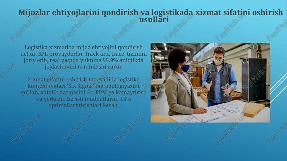 logistikada mijozlar ehtiyojlarini qondirish va xizmat sifatini oshirish usullari - Page 3