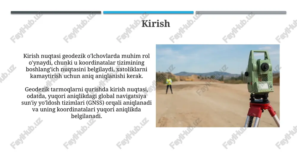 sirtining aniq koordinatalarini aniqlash imkonini beradi, bu esa yer resurslarini boshqarish va hududiy rejalashtirishda katta ahamiyatga ega. e'tiboringiz uchun rahmat image1.png image2.jpg image3.jpg image4.jpg image5.jpg image6.jpg image7.jpg image8.jpg image9.jpg image10.jpg