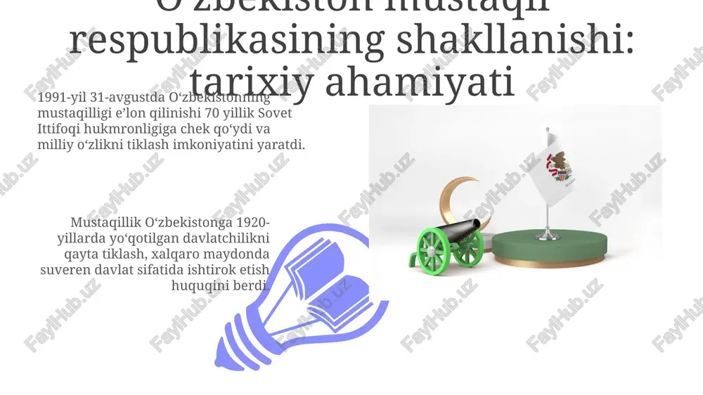 mustaqil o‘zbekiston respublikasi tashkil topishining tarixiy ahamiyati - Page 3