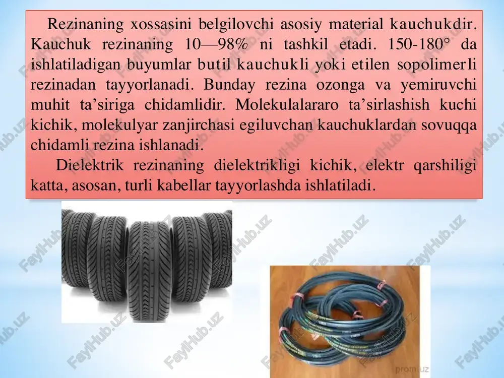 rezina, shisha va qurilish materiallarining turlari - Page 3