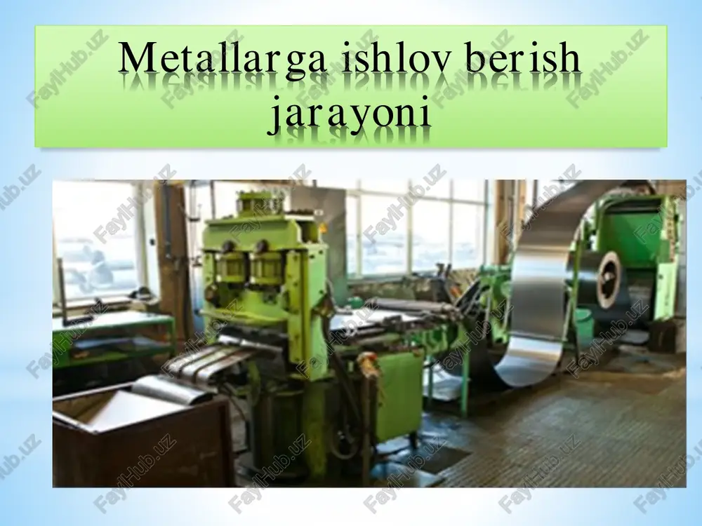 metallarga mexanik ishlov berish - Page 3