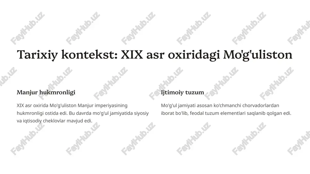 mo'g'uliston: xix asr oxiri va xx asr boshlaridagi voqealar - Page 3