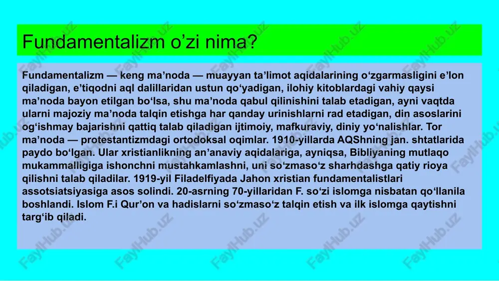 b faoliyat yuritish. ekstremizm.ning siyosiy va diniy koʻrinishlari yaqqol ajralib turadi.zo'rlik yoki zo'rlik ishlatishga davat qilish . siyosiy e. namoyandalari oʻzlarining gʻarazli maqsadiga erishish uchun kuch ishlatish usullaridan foydalanib, mavjud siyosiy tuzilmalarning barqaror faoliyat yuritishini buzish va yoʻqotishga harakat qiladi. bu yoʻlda ekstremistlar va ekstremistik tashkilotlar "demokratiya" niqobi ostida balandparvoz shiorlar, chaqiriqlar bilan chiqib, terrorchilik va partizanlik harakatlarini qoʻllabquvvatlaydilar, qonunga rioya etmaslik, ish tashlashlar, tartibsizliklar chiqarishga urinadilar, odamlarni gijgijlaydilar, terror qilish usulidan foydalanadilar (qarang terrorizm). siyosiy ekstremizmning millatchilik koʻrinishi turli millat va etnik guruhlar huquqini inkor etishda namoyon boʻladi. millatchi ekstremistlar faoliyati separatizm bilan bogʻliq boʻlib, koʻp millatli davlatlarni yoʻqotish, tub millat hukmronligini oʻrnatishga qaratiladi. bunday ekstremizm millatlararo munosabatlarning keskinlashuvi va xalqlar oʻrtasida mojarolar chiqishiga olib keladi. diniy ekstremizm, avvalo, boshqa konfessiyalarga, ularning vakillariga nisbatan toqatsiz boʻladi. diniy tashkilotlardan dunyoviy davlatga qarshi kurashda foydalanadi. ekstremizmning turli koʻrinishlari soʻnggi vaqtlarda dunyoning koʻp mamlakatlarida, xususan, yaqin sharq va markaziy osiyo mintaqasida ham …
