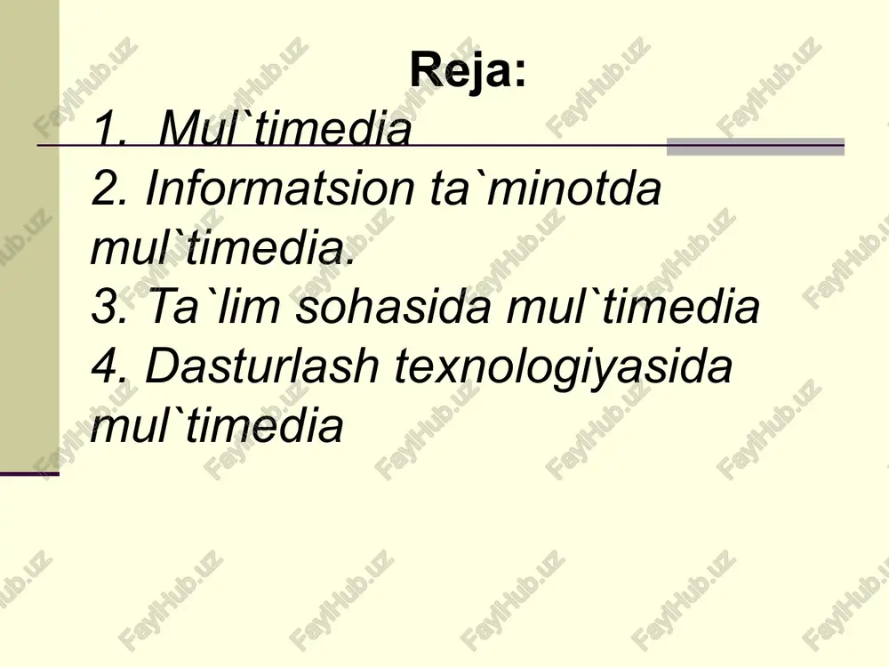i. slaydlar ketma-ketligidan iborat tayyor ko‘rgazmani kompyuter ekranida, videomonitorda, katta ekranda namoyish qilish mumkin. ko‘rgazmani tashkil qilish - slaydlar ketma-ketligini loyixalash va jixozlash demakdir. takdim etish axborot texnologiyasining samaradorligi ko‘p jihatdan takdim etuvchi shaxsga, uning umumiy madaniyati, nutq madaniyati va x.k.larga bog'lik ekanligini xam unutmaslik lozim. power point dasturini ishga tushurish uchun “pusk”  “vse programmi”  “microsoft office”  “microsoft office power point”. natijada power point dasturi yuklanadi.