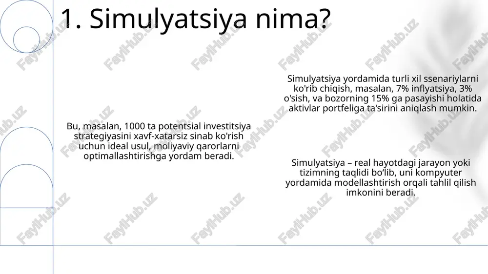 simulyatsiyaga kirish va shaxsiy mablag' - Page 3