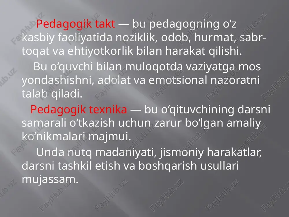 pedagogik takt va pedagogik texnika haqida tushuncha - Page 3