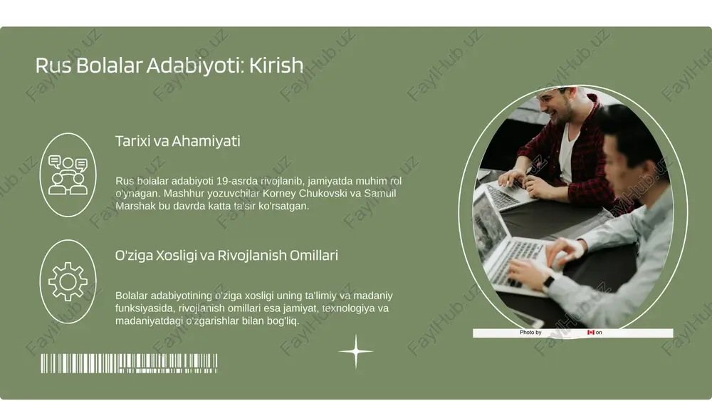 ing qiziqishlari va ehtiyojlariga mos keladigan mavzularni tanlash, innovatsion yondashuvlar va yangi uslublarni qo'llashni o'z ichiga oladi. bu tamoyillar bolalarning rivojlanishini qo'llab-quvvatlaydi va adabiyotda yangi imkoniyatlar yaratadi. photo by michael tucker on unsplash asosiy tamoyillar o'yin tamoyili o'yin tamoyili bolalarda ijodiy fikrlash va muvofiqlikni rivojlantiradi. masalan, rangli va harakatli tasvirlar yordamida hikoyani ko'z oldida tasavvur qilish mumkin. tasvir tamoyili tasvir tamoyili hikoyani jonli va tasavvurga boy qilish uchun ranglar va harakatlarni to'g'ri tanlashga asoslanadi. bu bolalarning tasavvurini kengaytiradi. qahramonlar tamoyili qahramonlar tamoyili bolalarda empatiya va muvofiqlikni oshiradi. qahramonlarning harakatlari va xususiyatlari orqali bolalar hayotiy ma'nolarni o'rganadilar. yakuniy fikrlar ushbu tamoyillar bolalar adabiyotida ijodiy va kognitiv rivojlanishga katta hissa qo'shadi. ularni qo'llash yordamida bolalar uchun qiziqarli va ma'rifatli asarlar yaratiladi. uslublar va yondashuvlar klassik uslublar an'anaviy qadriyatlar va odatlarni saqlashga qaratilgan, ular odatda soddalashtirilgan va o'qituvchining nazorati ostida bo'ladi. zamonaviy uslublar esa yoshlarning fikrlash va ijodkorligini rivojlantirishga yo'naltirilgan, interaktiv va innovatsion …