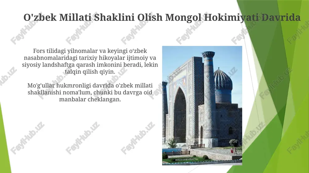 mugʻullar hukumronligi davrida oʻzbek etnik tarixining manbalari - Page 3