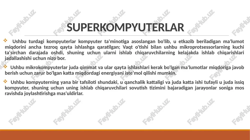 ki axborotni qayta ishlash imkoniyatlari kattaroq bo'lgan boshqa turdagi kompyuterlar mavjud edi. shaxsiy kompyuterlar ushbu turdagi kompyuterlar mikrokompyuterlar sifatida ham tanilgan, ular odatda kichik, lekin katta ishlov berish qobiliyatiga ega. 1981-yilda ibm bozorda shaxsiy kompyuter nomi ostida birinchi "shaxsiy kompyuter" ni taqdim etdi, shuning uchun biz kompyuterlarni shaxsiy kompyuter nomi bilan kvalifikatsiya qilamiz. ibm o'zining ishga tushirilishida juda muvaffaqiyatli bo'ldi, shuning uchun ko'plab ishlab chiqaruvchilar ko'plab ishlab chiqaruvchilarni ishga tushirishdi mavjud bo'lgan kompyuter turlari va biz bilamiz. ish stoli kompyuterlari statsionar kompyuterlar shaxsiy kompyuterlar sifatida ham tanilgan. ish stoli kompyuterlarining turlari ular xilma-xildir, bu kompyuter yaxshi ma'lum va biz ularni turli joylarda, turli vazifalarni ishlab chiqishda topishimiz mumkin. shaxsiy kompyuterlarning yana bir ishlab chiqaruvchisi mashhur apple kompaniyasi bo'lib, u turli dizayndagi bir qancha kompyuterlar ishlab chiqargan; ammo, yuqori sifatli mahsulotlar va tayyorlash. all_inone qo'ng'iroqlari - bu ish stoli toifasiga kiradigan shaxsiy kompyuterlarning boshqa turlari bo'lib, ular ishlab chiqayotgan texnologiya nuqtai …