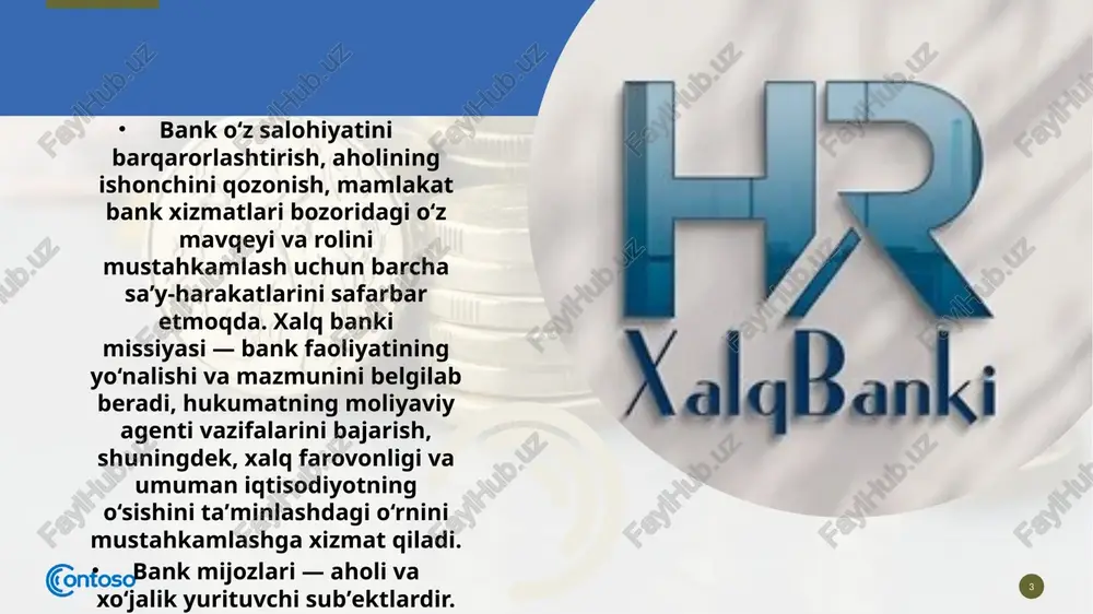 ulotlari va xizmatlari 14 bank tomonidan anʼanaviy bank mahsulotlari va xizmatlarining barcha yo‘nalishlari, jumladan, jismoniy va yuridik shaxslar uchun depozit mahsulotlarining keng ro‘yxati, kreditning xilma-xil turlari, akkreditiv operatsiyalari, plastik kartalarni ishlab chiqarish va ularga xizmat ko‘rsatish, hisob raqamlarini tezkorlik bilan ochish va yuritish, jamg‘arib boriladigan pensiya hisoblarini yuritish, interaktiv bank xizmatlari, xalqaro pul o‘tkazmalari, lotereya o‘yinlari va boshqa xizmatlar ko‘rsatib kelinmoqda. xalq banki o‘z mijozlariga xizmatlardan foydalanishning eng qulay va foydali usullarini taklif etadi. yuridik maqomga ega mijozlarni kichik biznes, o‘rta biznes va korporativ mijoz segmentlariga ajratgan holda ular uchun mos moliyaviy xizmatlar va bank mahsulotlari taklif qilinmoqda. yuridik shaxslar uchun 20 xildan ortiq milliy va horijiy valyutada kreditlar ajratiladi. bugungi kunga kelib 265 215 ta yuridik mijozlar hisob raqami mavjud bo‘lib, shundan 120 388 tasi (45 %) harakatdagi mijozlar hissasiga to‘g‘ri keladi. jalb qilingan xorijiy kredit liniyalari 15 bank nafaqat chet ellik mutaxassislarni jalb qilish bilan shug‘ullanadi, balki xorijiy …