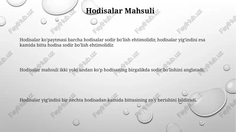 hodisalar yeg'indisi va ko'paytmasi - Page 3