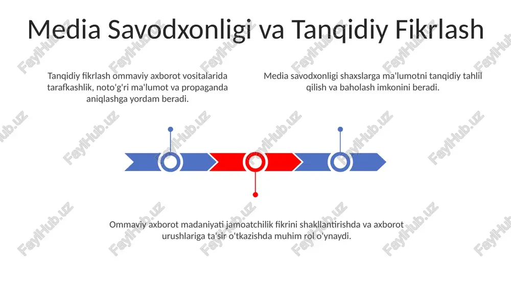 ga aylantiradi. ijtimoiy tarmoq algoritmlari aks sadolar va filtr pufakchalari hosil qilib, tarafkashliklarni mustahkamlaydi. yolg'on va noto'g'ri ma'lumotlarning tarqalishi jamoatchilik fikri va qaror qabul qilishga ta'sir qilishi mumkin. ijtimoiy tarmoq platformalari orqali axborot manipulyatsiyasi va propaganda tez tarqalmoqda. sales 1st qtr 2nd qtr 3rd qtr 4th qtr 35 25 20 15 e'tiboringiz uchun rahmat @taqdimot_robot image1.jpeg image2.jpeg