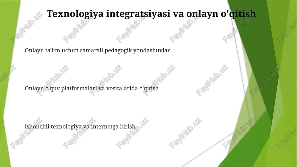 yatlari: vocational ta'limning samarali bo'lishi uchun asbob-uskunalar, jihozlar va o'quv materiallariga kirish muhimdir. baholash va baholash usullari natija asosidagi baholash (amaliy ko'nikmalar, loyihalar) portfel sharhlari (ko'nikmalarni va taraqqiyotni namoyish etish) bilimga asoslangan baholash (yozma testlar, viktorinalar) moliya va moliyaviy resurslar moliya va moliyaviy resurslar: ta'lim to'lovi, o'quv materiallari va turmush xarajatlari. moliyalashtirish va moliyaviy resurslar: grantlar, kreditlar, stipendiyalar, shogirdlik, ish beruvchi tomonidan moliyalashtiriladigan dasturlar. kasb-hunar ta'limi uchun talablar: yosh, ta'lim darajasi, ish tajribasi va maxsus ko'nikmalar talab qilinishi mumkin. e'tiboringiz uchun rahmat @taqdimot_robot