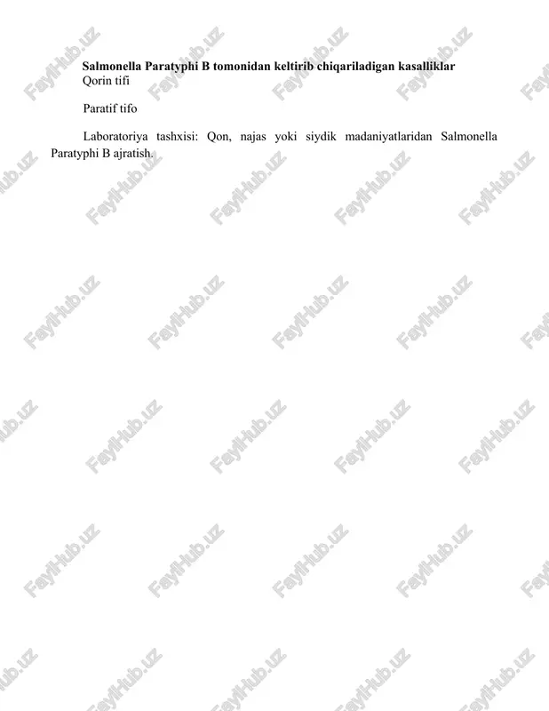 salmonella paratyphi a va b qo'zg'atuvchilari kasalliklari - Page 3