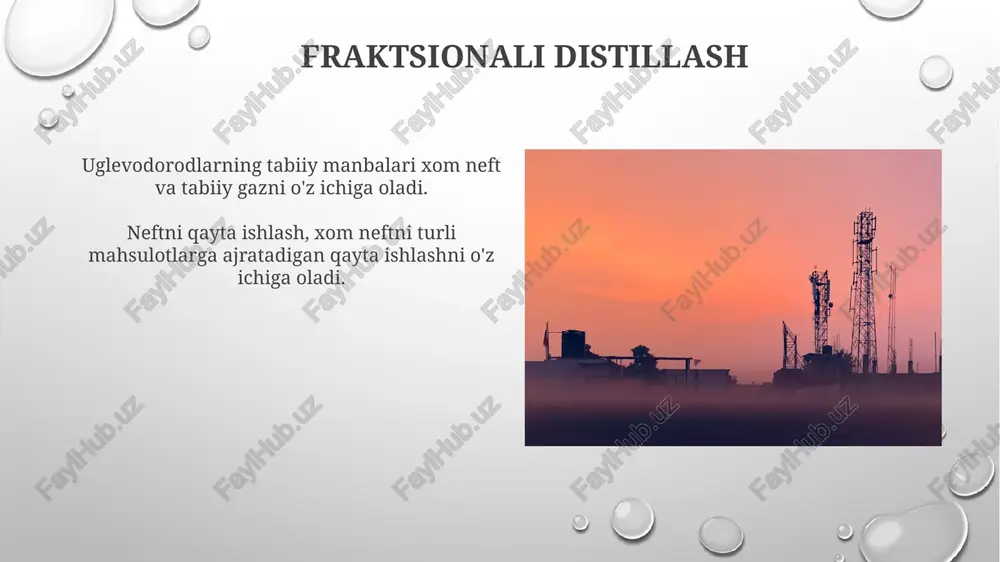 uglevodorodlarni tabiiy manbaalari. neft va uni qayta ishlash - Page 3