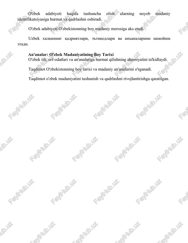 boy tarixi, xilma-xil madaniyati va ijtimoiy amaliyotlari haqida ma'lumot beradi.)** 2