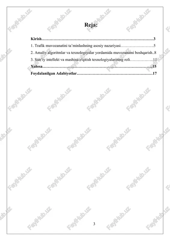 k aloqa tizimlarining asosiy elementlari bo‘lib qolishga xizmat qiladi. i. trafik muvozanatini ta’minlashning asosiy nazariyasi trafik muvozanatini ta’minlashning asosiy nazariyasi tarmoqlardagi trafik oqimlarini optimallashtirish va boshqarish uchun ishlab chiqilgan nazariy asoslar va metodologiyalar to‘plamini anglatadi. bu nazariyalar, tarmoqdagi yuk va trafik oqimining harakatini tahlil qilish, modellashtirish va nazorat qilishga qaratilgan bo‘lib, tarmoq resurslarining samarali taqsimlanishini ta’minlashda muhim rol o‘ynaydi. trafik muvozanatini ta’minlash nazariyasining asosiy maqsadi – tarmoqda yuzaga keladigan yuki muvozanatlash va trafik to‘planishini oldini olish, shuningdek, xizmat sifatini yaxshilashdir. trafik muvozanatini ta’minlash nazariyasining asosiy konseptlaridan biri – trafik oqimlarini statistik va matematik modellashdir. bu modellash yordamida tarmoqdagi trafik oqimining dinamikasini, yuki va bosimni aniqlash mumkin bo‘ladi. statistika va ehtimollar nazariyasi asosida ishlab chiqilgan modellarda, tarmoqdagi har bir yo‘nalish, kanal yoki resurs uchun trafik oqimi ehtimollik taqsimoti bilan tasvirlanadi. bu esa, tarmoqdagi yuki prognoz qilish va uni muvozanatda ushlab turish uchun zarur bo‘lgan parametrlarni aniqlash imkonini beradi. trafik muvozanatini ta’minlash …