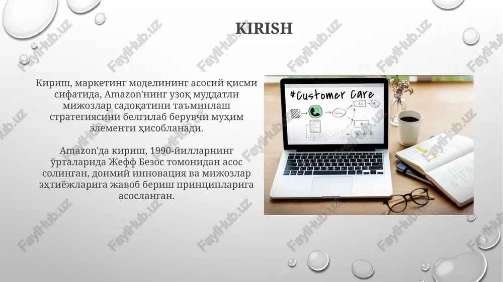 amazon yetkazib berish tezligini oshirish uchun 175 dan ortiq fulfillment markazlariga sarmoya kiritdi, bu esa mijozlarga tezroq va ishonchli yetkazib berishni taʼminlaydi. amazon logistika tarmog'i 40,000 dan ortiq treyler, 30,000 dan ortiq vanlardan tashkil topgan va 70 dan ortiq samolyotlarni o'z ichiga olgan keng qamrovli tizimdir. amazonning innovatsiyalari va mijozlar ehtiyojlari amazon prime'ning 150 milliondan ortiq a'zosi bo'lishi, mijozlar uchun qulaylik va tezkor yetkazib berish ehtiyojini qondirishga qaratilgan innovatsion yechimdir. amazonning algoritmik tavsiya tizimi, 35% gacha sotuvni ta'minlaydi va mijozlarning shaxsiy preferensiyalariga asoslangan xaridlarni osonlashtiradi. marketing kampaniyalari: mijozlar bilan aloqani o'rnatish amazonning 'customer obsession' prinsipi har bir marketing kampaniyasida mijoz ehtiyojlarini birinchi o'ringa qo'yadi, 100% qoniqishga intiladi. amazon mijozlar bilan aloqani o'rnatishda ma'lumotlarga asoslangan yondashuvni qo'llaydi, xaridor xatti-harakatini tahlil qilib, moslashtirilgan 360° takliflarni yaratadi. raqobatchilar bilan taqqoslash amazonning raqobatchilari tez-tez narxlarni pasaytirishga e'tibor qaratishadi, amazon esa uzoq muddatli mijozlar sodiqligini oshirish uchun qulaylik va qiymatga ko'proq urg'u beradi. batafsil tahlillar …