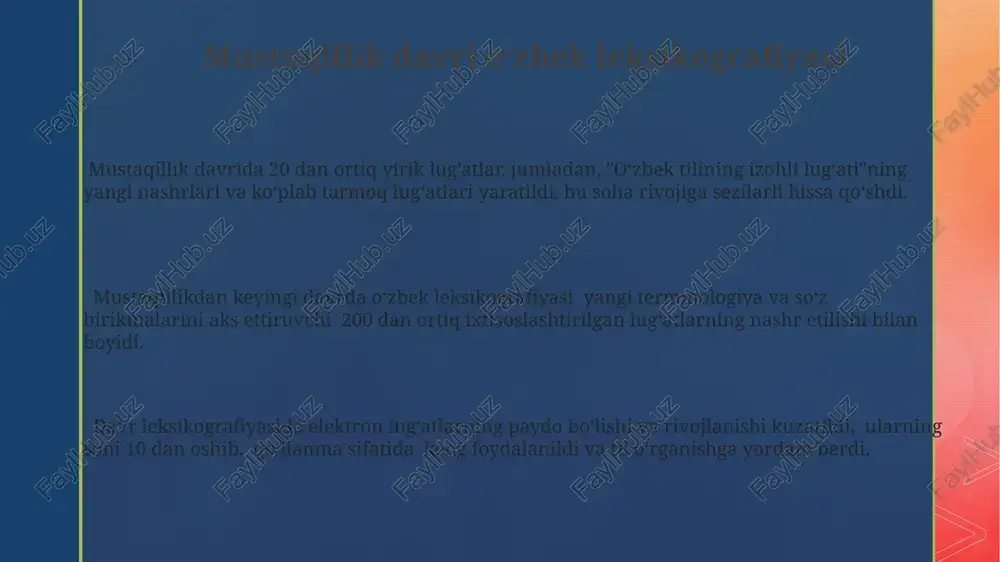 oʻzbek tili leksikografiyasining taraqqiyot bosqichlari - Page 3