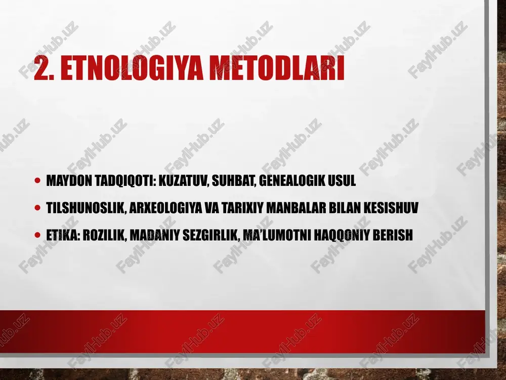 li raqamli etnografiya: diaspora tarmoqlari va ijtimoiy media 19. hozirgi muammolar va trendlar globalizatsiya, ekologik migratsiya, iqlim xavflari (delta hududlari) gender tengligi, ta’limga kirish, salomatlik infratuzilmasi madaniy merosni muhofaza qilish va turizm etikasi 20. xulosa va atamalar lug‘ati etnik xilma-xillik — ijtimoiy siyosat va taraqqiyot uchun resurs ko‘p tillilik va dinlararo muloqot — ijtimoiy kohesiya omili kalit atamalar: jati, varna, adivasi, diaspora, patrlineallik, marosim image3.jpg /docprops/thumbnail.jpeg