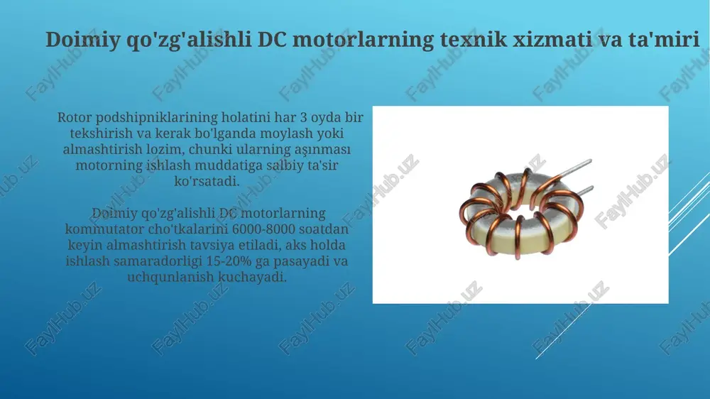 doimiy qo'zg'alishli dc motorlarning texnik xizmati va ta'miri - Page 3