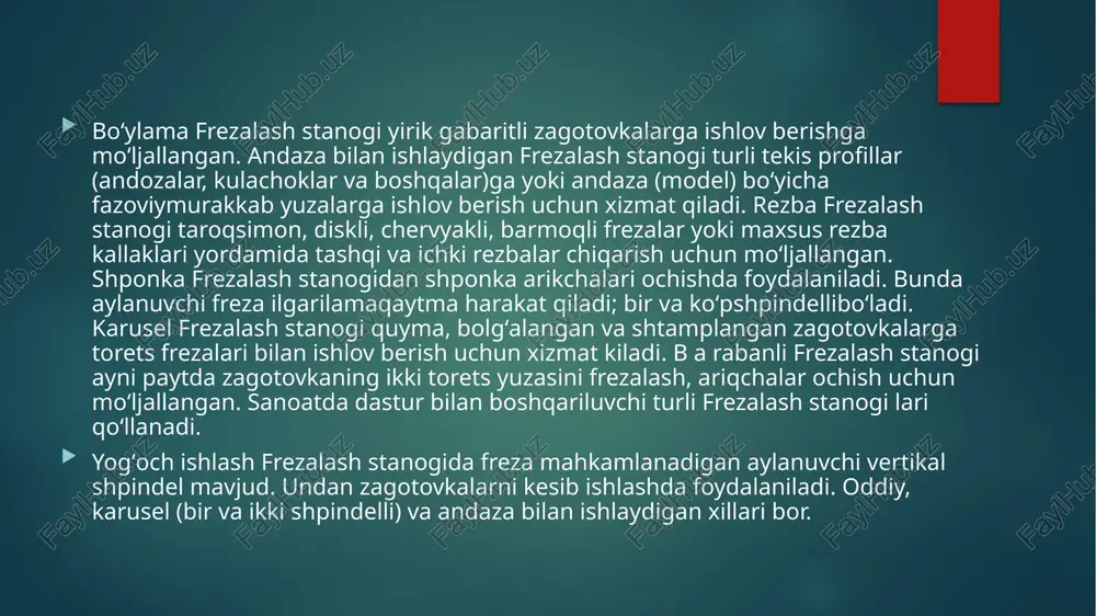 vosita to'g'ridan-to'g'ri elastik mufta orqali vintga ulanadi va besleme servo vosita to'g'ridan-to'g'ri quvvat yuqori aniqlikdagi shar vintiga orqa zarbasiz uzatiladi, bu esa dastgoh asbobining joylashishni aniqlash aniqligi va sinxronizatsiyasini ta'minlaydi; 5yuqori tezlikli, yuqori aniqlikdagi, yuqori qattiq milya birligidan, kuchli eksenel va radial yuk ko'tarish qobiliyatidan, 10000 rpm gacha bo'lgan yuqori tezlikdan foydalanish; 6 shpindel markaziy havo puflovchi strukturani qabul qiladi. shpindel bo'shatilganda, markaziy yuqori bosimli gaz, asbobni mahkamlashning aniqligi va ishlash muddatini ta'minlash uchun milning ichki konusini tezda tozalash uchun ishlatiladi; 7 x, y, z uch yo'nalishli hidoyat relslari va qo'rg'oshin vintlari vintlardek va hidoyat relslarining tozaligini ta'minlash uchun himoya moslamalarini qabul qiladi va dastgoh asbobining uzatish va harakat aniqligi va ishlash muddatini ta'minlaydi; 8 mashina asbobining tashqi himoyasi ishlash uchun qulay, xavfsiz va ishonchli, chiroyli va saxovatli bo'lgan to'liq himoya strukturasi dizaynini qabul qiladi; 9 mashina asbobining har bir soqol nuqtasini sobit va miqdoriy tarzda avtomatik va vaqti-vaqti bilan …