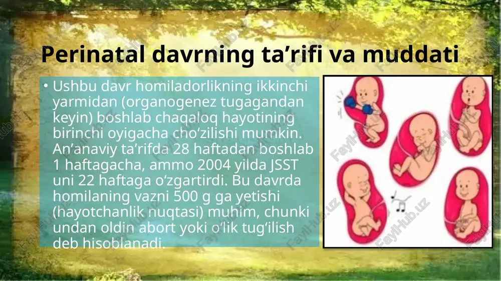 perinatal davrning oʻziga xos xususiyatlari - Page 3